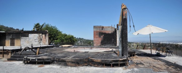 Little remained after the blaze at the San Pedro Elks Lodge. August 16, 2014. (Photo by Brittany Murray / Daily Breeze)