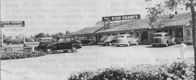 Undated photo shows Smith Bros. Fish Shanty, ca. 1950. (Photo courtesy Smith family history website)