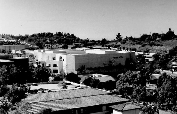 The May Co. can be seen in this view looking east of The Courtyard mall in 1991. (Daily Breeze file photo by Brad Graverson)