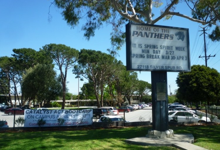 Palos Verdes Peninsula High School in Rolling Hills Estates. (March 2015 Daily Breeze file photo)