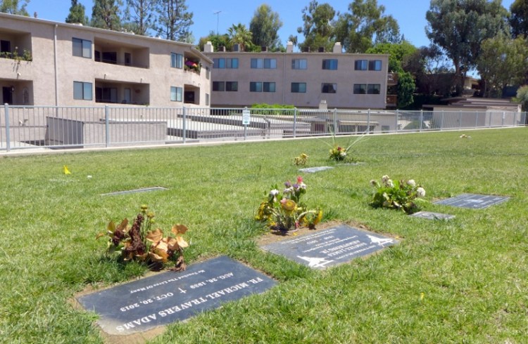 People living in the condominum complex, building in photo, neighboring Green Hills Memorial Park are complaining about loud noise from a new burial plot built atop a mausoleum that is adjacent to the apartment building. July 24, 2014 file photo. (Steve McCrank / Staff Photographer)