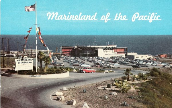 The entrance to Marineland of the Pacific is shown in this undated postcard from the 1950s.