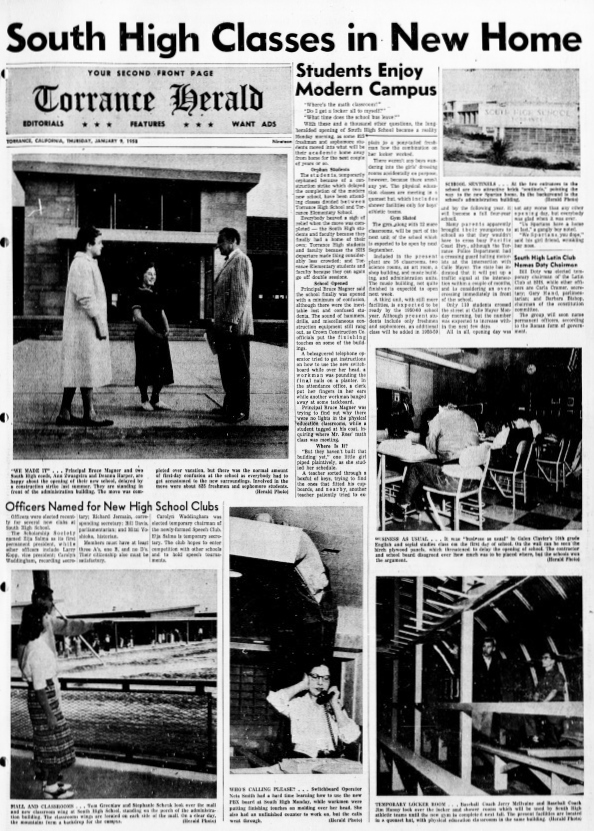 Torrance Herald, Jan. 9, 1958, Page 19. (Credit: Historical Archives Database, Torrance Public Library)