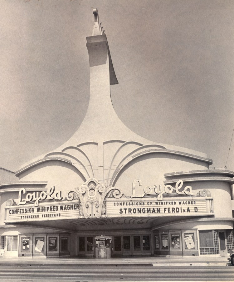 The Loyola Theatre shortly before it closed in 1982. Daily Breeze file photo by Jack Lardomita.
