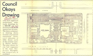 This Daily Breeze clip from July 23, 1967 shows the planned Lawndale City Hall area.