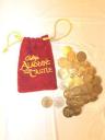 Aladdin's Castle pouch for holding game tokens used for the store's video games.