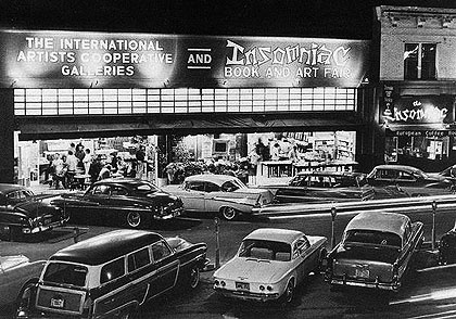 The Insomniac Cafe, right, and Book and Art Fair, left, are thriving in this undated photo taken by founder Bob Hare.