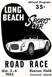 Poster advertising the 1953 Long Beach Sports Car Road Race.