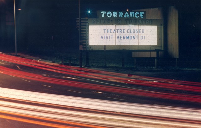 The Torrance Drive-In following its closure, May 1988. Daily Breeze staff photo.