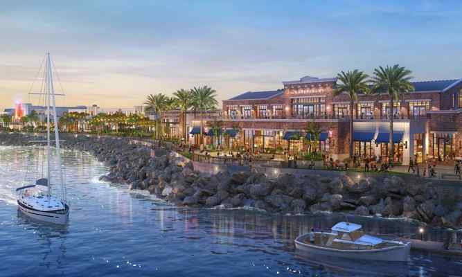 Artist's rendition of a portion of the proposed CenterCal Redondo Beach waterfront plan. (Credit: CenterCal)
