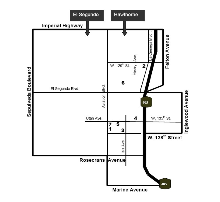Wiseburn Unified School District boundaries. (Map courtesy Wiseburn Education Foundation)