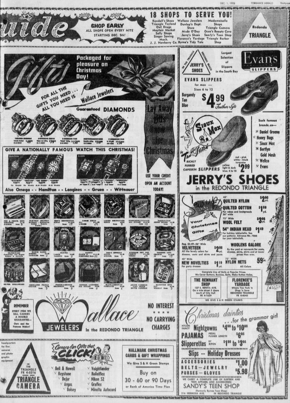 Torrance Herald, Dec. 1, 1955, Page 31. (Credit: Historical Newspaper Archives, Torrance Public Library)