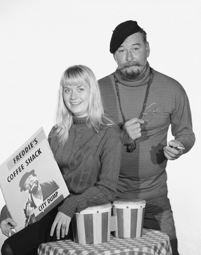 Beverly Aadland and Errol Flynn pose in costume for a skit they performed on the "The Red Skelton Show" that aired on Sept. 29, 1959, two weeks before Flynn's death. Photo by The Associated Press.