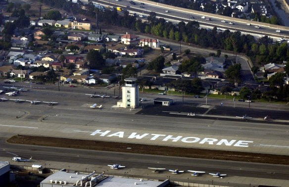 Hawthorne Municipal Airport. 2001 file photo. (Brad Graverson / Staff Photographer)
