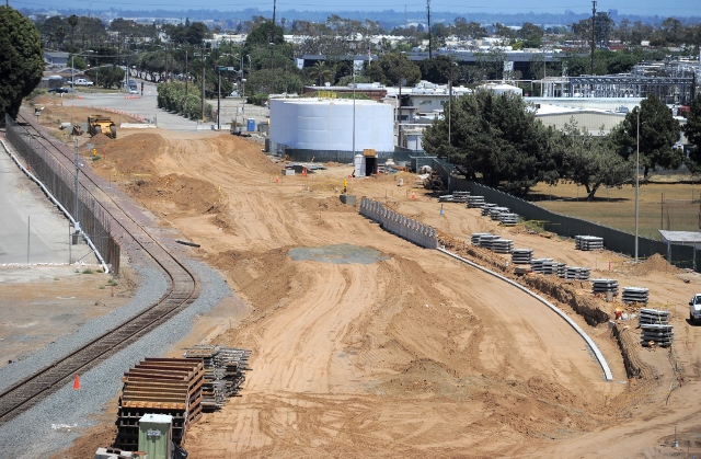 Construction continues on the Del Amo Blvd. extension which will connect Crenshaw Blvd. with Madrona/Prarie Avenue in this June 2011 file photo by Daily Breeze Staff Photographer Scott Varley.