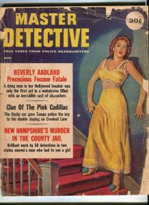 Beverly Aadland gets top billing on the cover of Master Detective magazine following the shooting death of William Stanciu in 1960.