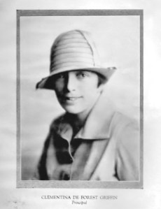 Narbonne Junior and Senior High School's first principal, Clementina de Forest Griffin. From the 1925 El Eco Narbonne yearbook. (Courtesy Narbonne High Class of 1968 website)