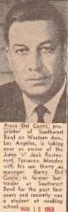 Frank Del Conte. March 15, 1969 Daily Breeze clipping.