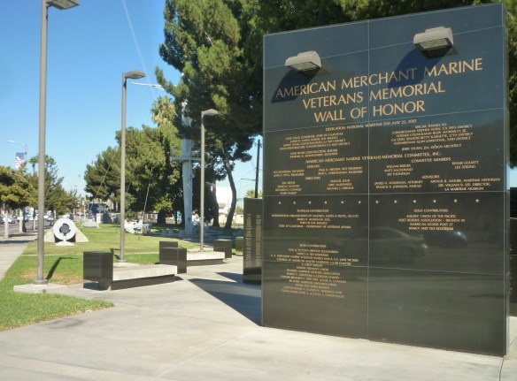 The American Merchant Marine Veterans Memorial is the largest of several memorials located in John S. Gibson Park on Harbor Boulevard in San Pedro. (November 2016 Daily Breeze photo)