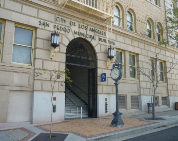 The Beacon Street entrance to the John S. Gibson Municipal Building in San Pedro. (March 2016 Daily Breeze photo)