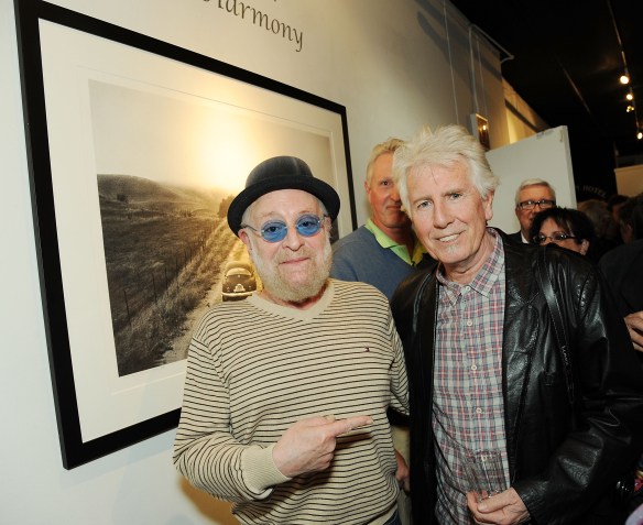 NEW YORK, NY - APRIL 25: (L-R) Lead singer of the Turtles Howard Kaylan and musician and photographer Graham Nash attend the Graham Nash Photo Exhibit Opening at the Morrison Hotel Gallery on April 25, 2013 in New York City. (Photo by Simon Russell/Getty Images)