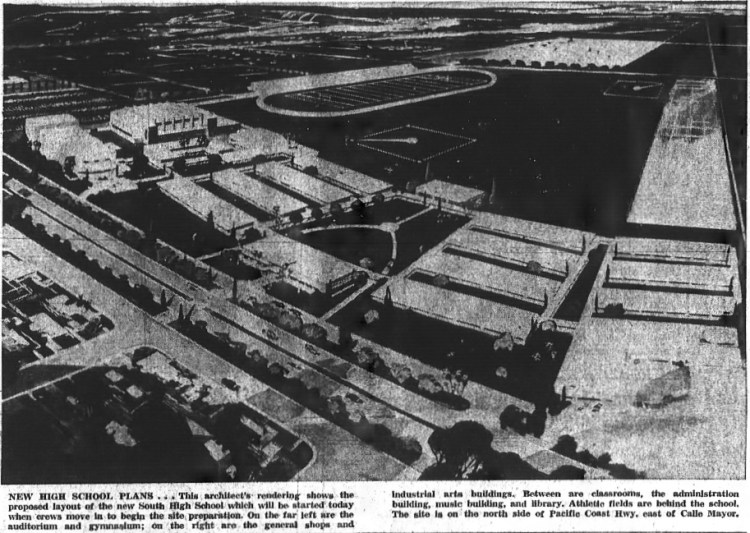 Torrance Herald, May 7, 1956, Page1. (Credit: Historical Archives Database, Torrance Public Library)