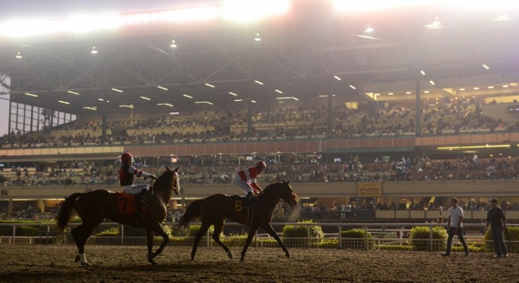 Final day of horse racing at Hollywood Park in Inglewood, CA on Sunday, December 22, 2013. After 75 years, the famed racetrack is closing to make way for development. (Daily Breeze staff photo by Scott Varley)