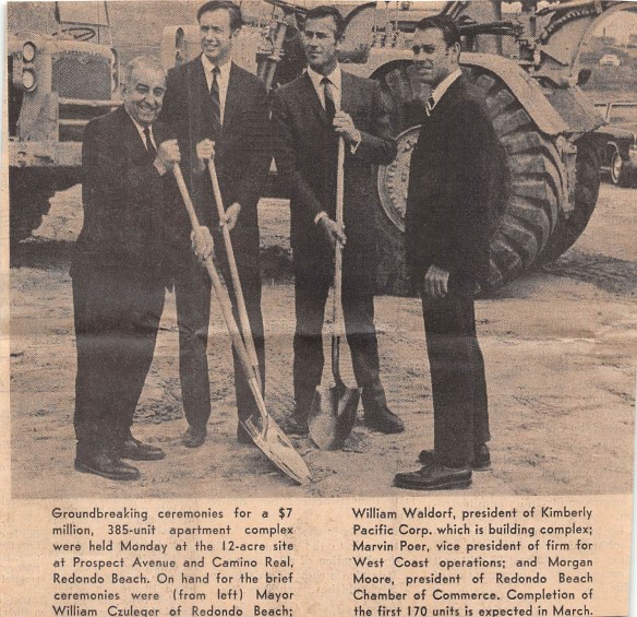 Photo from the Daily Breeze edition of Sept. 24, 1969, shows the groundbreaking ceremony for Brookside Village.