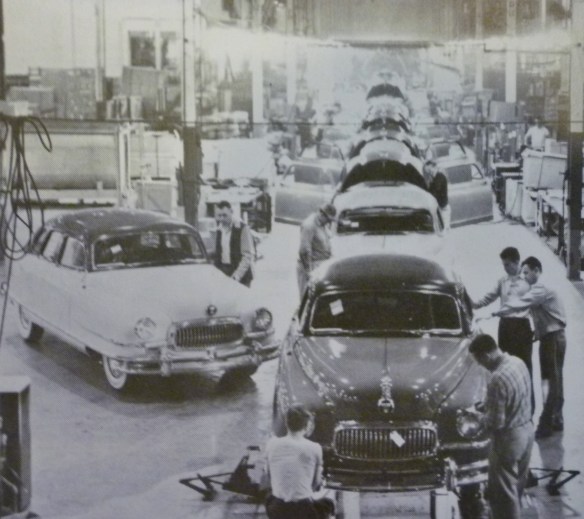 The assembly line at the Nash-Kelivnator plant in El Segundo ca. 1950. (Credit: "El Segundo: Seventy-Five Years," by Eileen Curry Hunter)