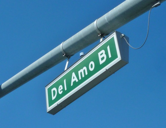 Del Amo Boulevard is a major South Bay thoroughfare. Sign at Hawthorne and Del Amo boulevards intersection. (October 2015 Daily Breeze photo)