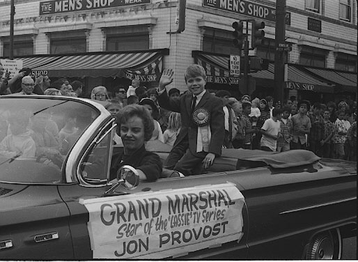 Actor Jon Provost from the TV series "Lassie" served as the grand marshal of the 1962 "1912 Days" parade in Hermosa Beach. Daily Breeze staff photo.