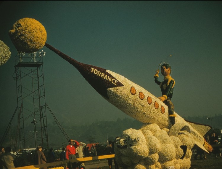 The City of Torrance's "Rocketship to the Moon" Rose Parade float from 1958. (Photo courtesy