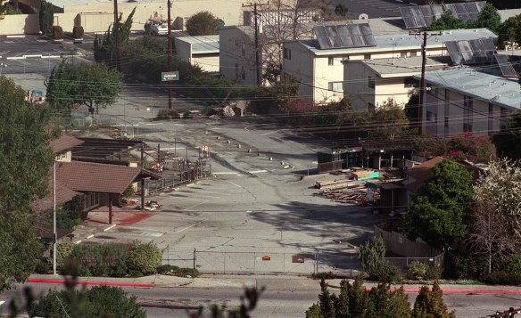 This former site of the Begonia Farm (main building, left) on Newton Street in Torrance was the subject of debate between neighbors and developer who wants to put up 45 patio homes. Feb. 4, 1998. (Daily Breeze file photo by Robert Casillas)