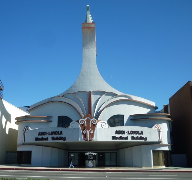 Elements of the Loyola Theatre are visible in the facade of the building, now called the ABDI-Loyola Medical Building. January 2014 Daily Breeze photo.
